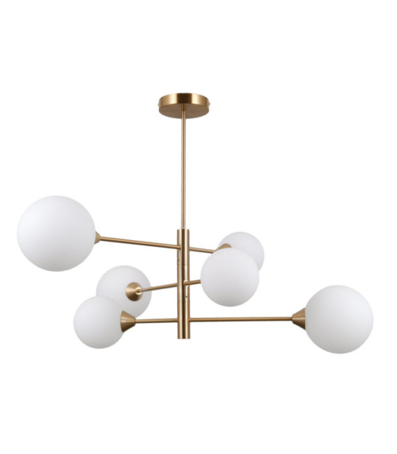 Evora Ceiling Light Glass, Steel Honey Brass