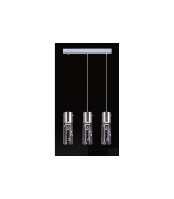 Cordell pendant light Glass, metal alloy Chrome