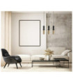 Suspension Isidora Acier,Aluminium Noir, Bronze Antique