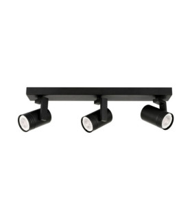 Barra de foco Spiela Acero, Aluminio Negro