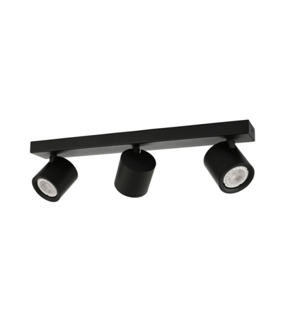 Barra faretto Karlota Acciaio, Alluminio Nero