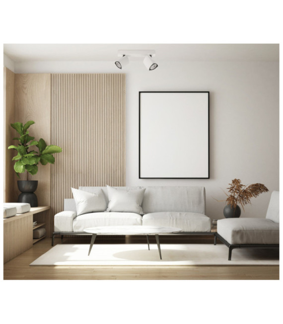 Spot Merusa Steel, Weißes Aluminium, Schwarz