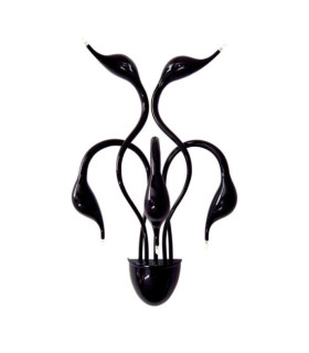 Aplique Swan Aleación de metal Negro