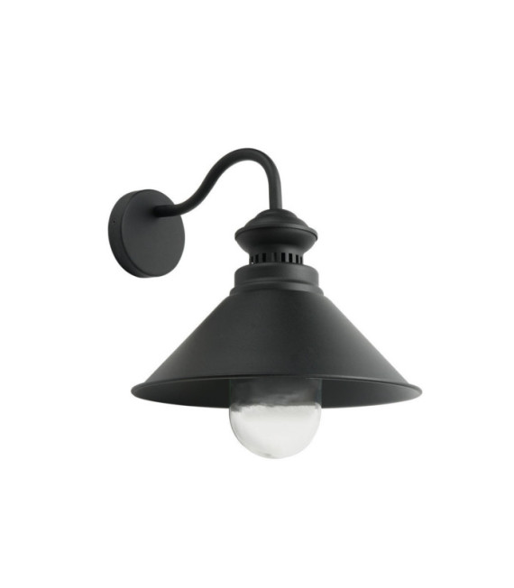 Lampada da parete Manesto Vetro, Acciaio Bianco, nero, grigio scuro