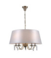 Solana Pendant Lamp Glass, crystal, steel, fabric Antique Bronze