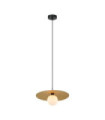 Suspension Malor Verre,Acier Noir,Or