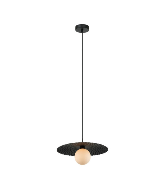 Malor Lámpara Colgante Cristal, Acero Negro