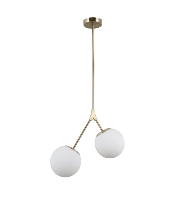 Suspension Caserta Verre,acier,aluminium Antique Bronze