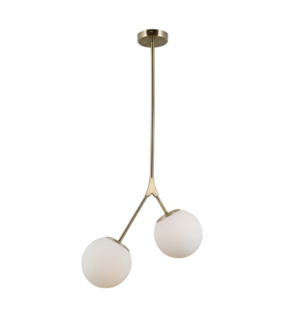 Lampada a sospensione Caserta Vetro, acciaio, alluminio Bronzo Antico