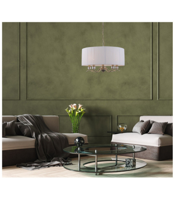 Suspension Ferlena Verre,Acier,Tissu Antique Bronze