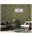 Ferlena Pendant Lamp Glass, Steel, Antique Bronze Fabric