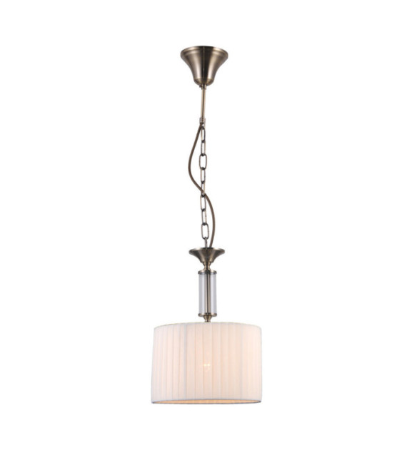 Ferlena Pendant Lamp Glass, Steel, Antique Bronze Fabric