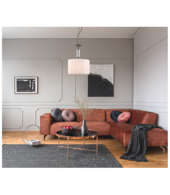 Suspension Ferlena Verre,Acier,Tissu Antique Bronze