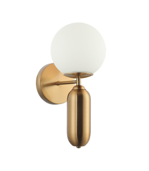 Aldeva Wandleuchte Glas, Antikbronze-Stahl