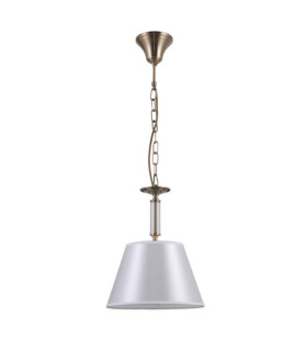 Solana Pendant Lamp Glass, Steel, Antique Bronze Fabric