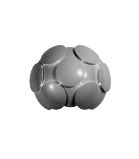 Lampada da parete Santina in plastica grigia
