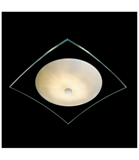 Plafonnier Torino Verre,alliage métallique Blanc