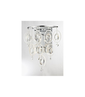 Estella Wandleuchte Glas, Kristall, Metalllegierung Chrom