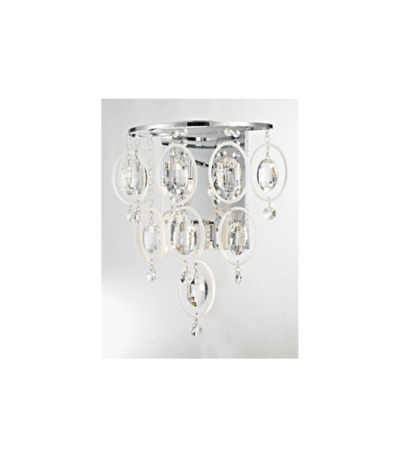 Estella aplique Vidrio, cristal, aleación de metal Cromo