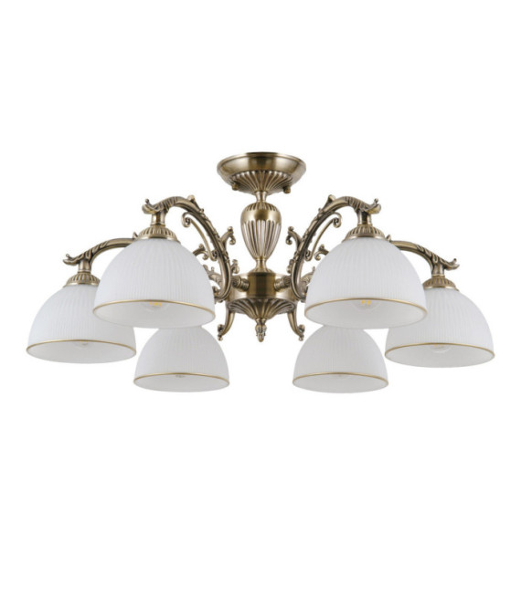 Feneza Ceiling Light Glass, Steel, Aluminum Antique Bronze