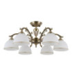 Plafonnier Feneza Verre,acier,aluminium Antique Bronze