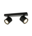 Karlota spotlight Steel, Aluminum Black