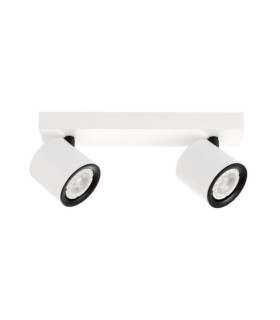 Karlota Spotlight Steel, White Aluminum, Black