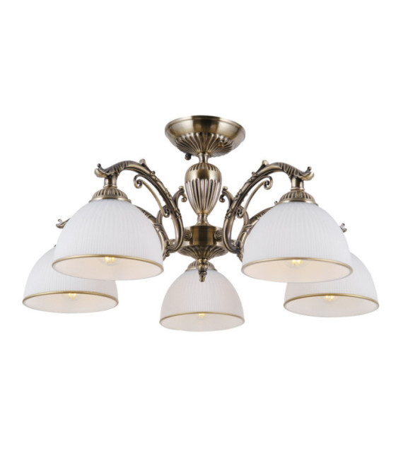 Feneza Ceiling Light Glass, Steel, Aluminum Antique Bronze