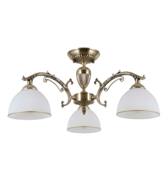 Plafonnier Feneza Verre,acier,aluminium Antique Bronze