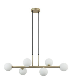 Olbia Pendelleuchte Glas, Stahl Gold