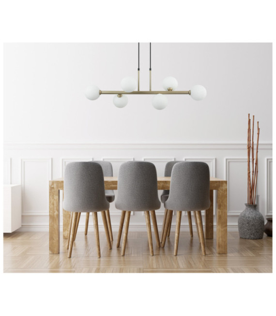 Olbia Pendant Lamp Glass, Steel Gold