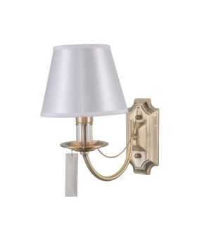 Solana Wandleuchte Glas, Kristall, Stahl, Stoff Antikbronze