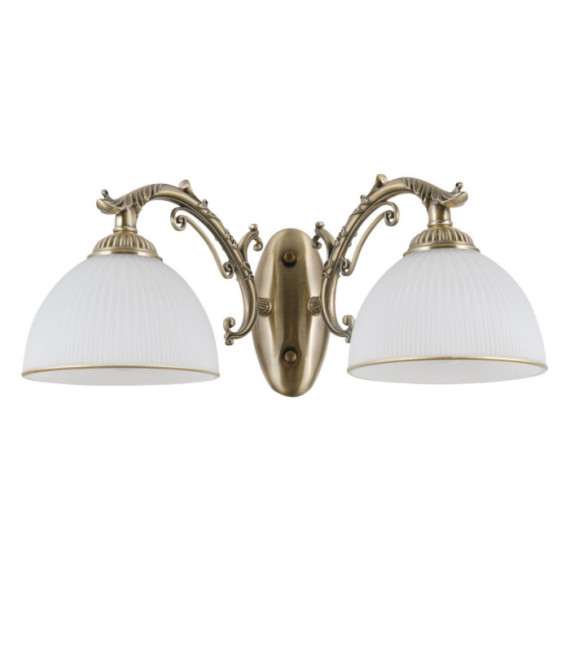 Feneza wall light Glass, steel, aluminum Antique Bronze