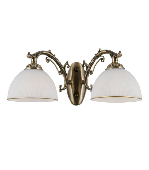Lampada da parete Feneza Vetro, acciaio, alluminio Bronzo Antico