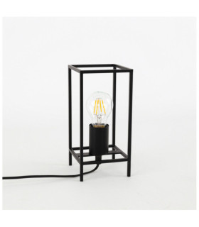 Lampada da terra portatile Melando in acciaio nero opaco