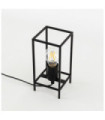 Lampadaire portable Melando Acier Noir Mat