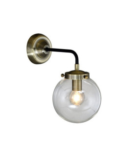 Lampada da parete industriale in acciaio bronzo antico