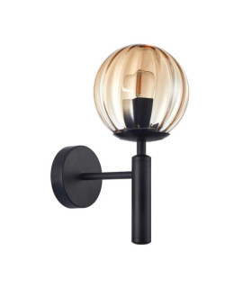 Lampada da parete Ravena in acciaio nero