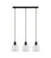 Suspension Lamezia Verre,Acier Noir