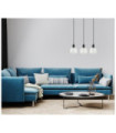 Suspension Lamezia Verre,Acier Noir