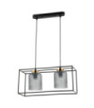 Sinella Pendant Lamp Glass, Black Steel