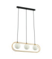 Suspension Grosetta Verre,Acier Noir,Or