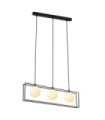 Suspension Grosetta Verre,Acier Noir