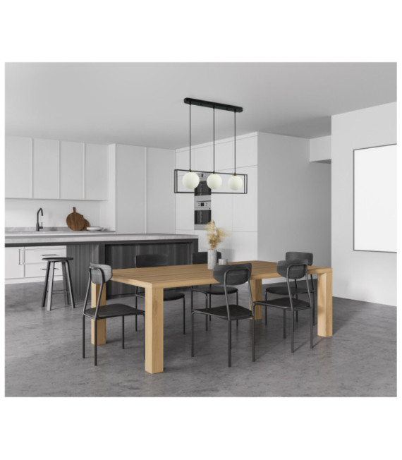 Suspension Grosetta Verre,Acier Noir