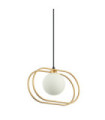 Grosetta Pendant Glass, Black Steel, Gold