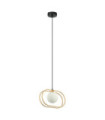 Suspension Grosetta Verre,Acier Noir,Or