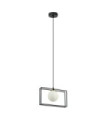 Suspension Grosetta Verre,Acier Noir