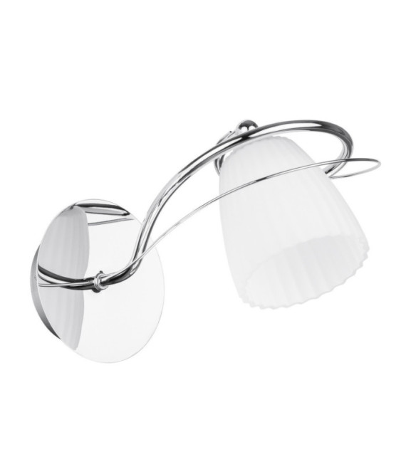 Tipene wall light Glass, Chrome steel