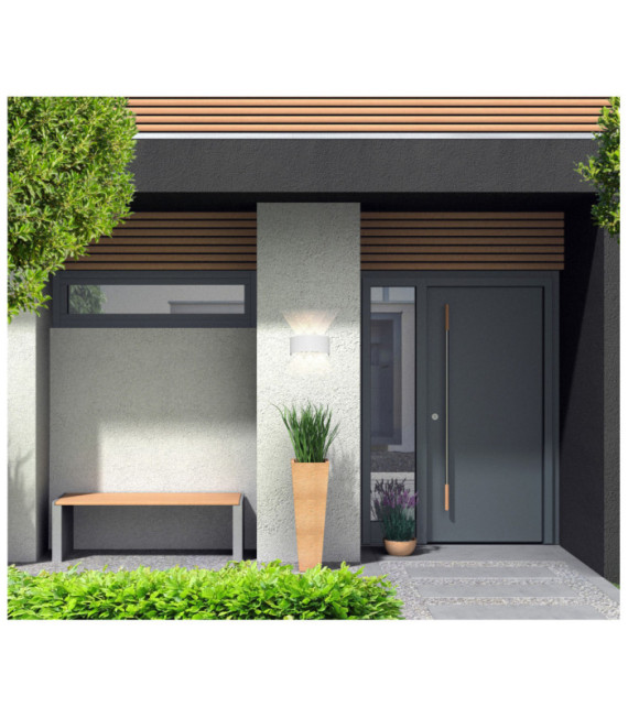Aplique exterior Ortelo arenado blanco