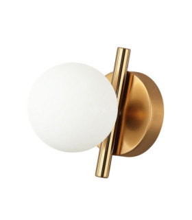 Reverso wall light Glass, Steel Brass